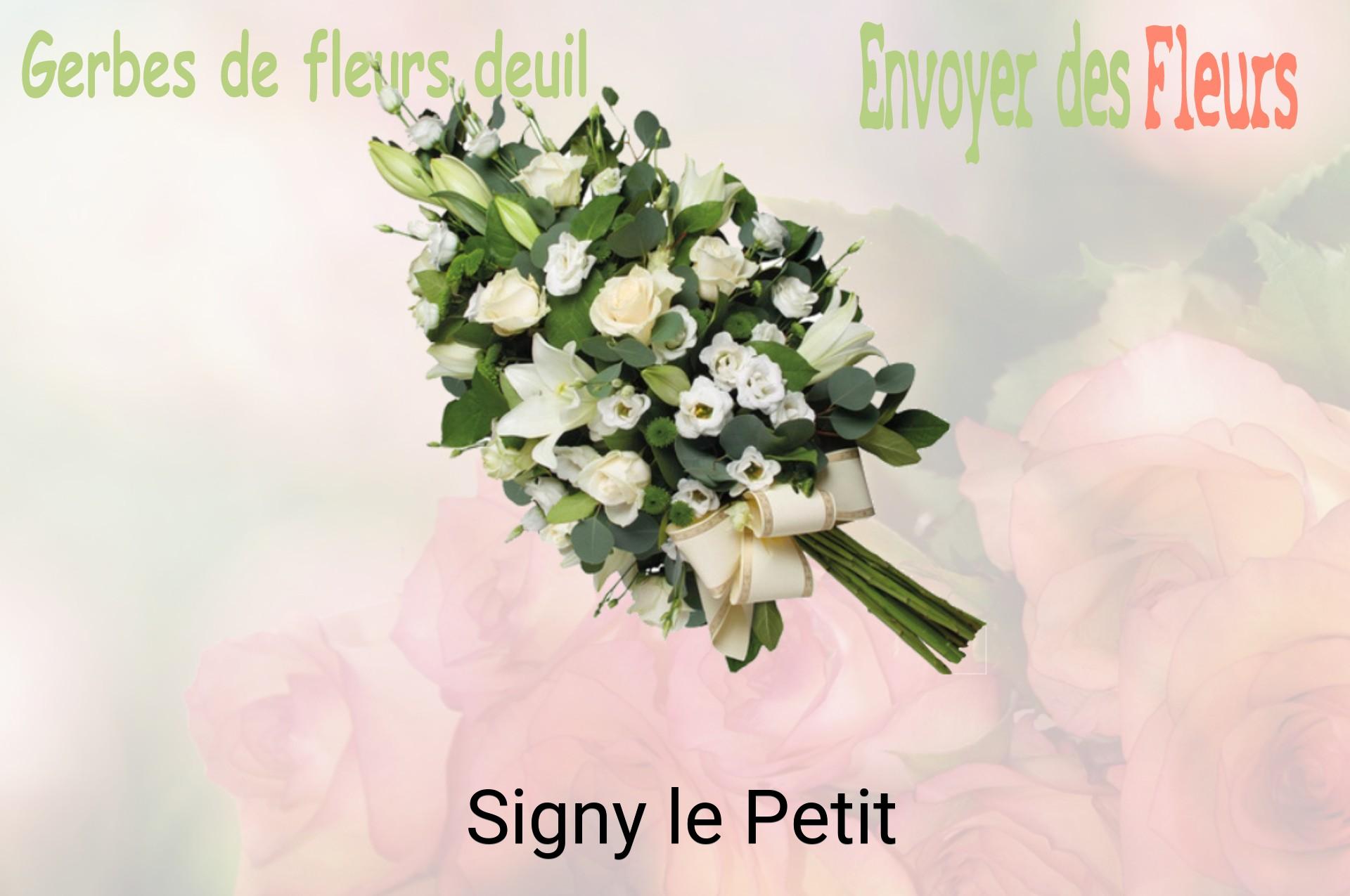 Gerbe de fleurs de deuil livrée à Signy-le-Petit